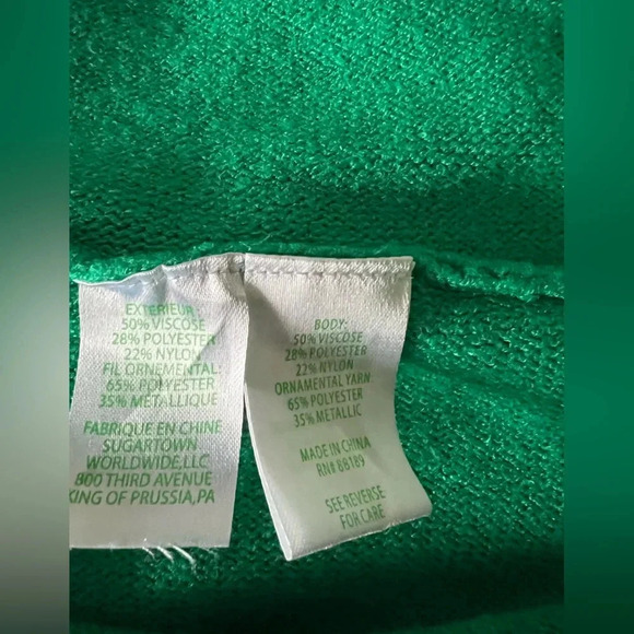 Lilly Pulitzer Green V-Neck Sweater - Picture 5 of 6